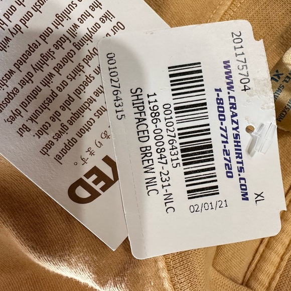 Some dumb tshirt that’s dyed with beer.  Got it as a gift.  Never worn. - Picture 2 of 4